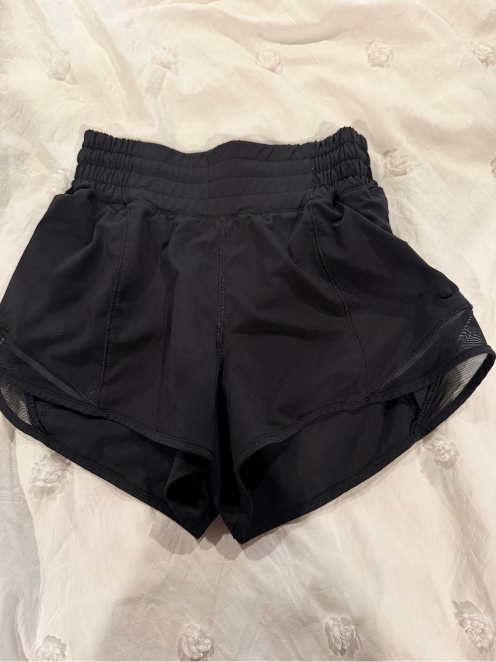 Women's High-Waist Black Lululemon Athletic Shorts